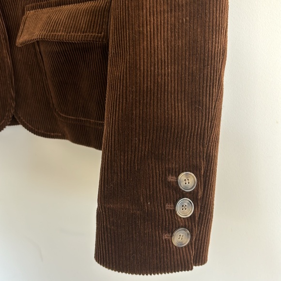 Theory rich chocolate brown corduroy blazer, size 8 - Picture 4 of 11
